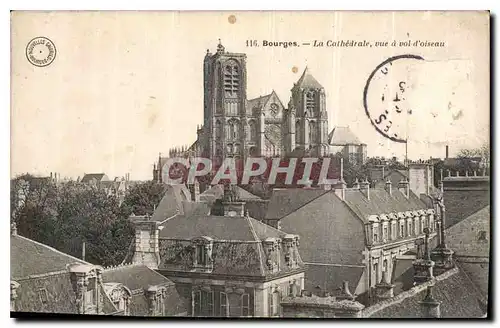 Ansichtskarte AK Bourges la Cathedrale vue a vol d'oiseau