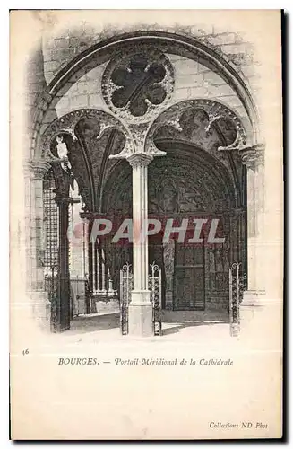 Cartes postales Bourges Portail Meridional de la Cathedrale