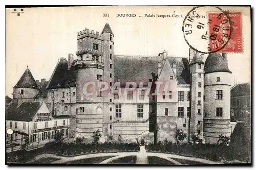 Cartes postales Bourges Palais Jacques Coeur vue prise du Chateau