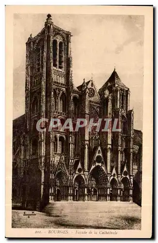 Ansichtskarte AK Bourges facade de la Cathedrale