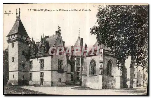 Ansichtskarte AK Meillant Cher le Chateau cote est et chapelle