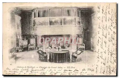 Cartes postales Chateau de Meillant Cheminee du grand salon