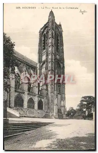 Ansichtskarte AK Bourges La Tour Nord de la Cathedrale