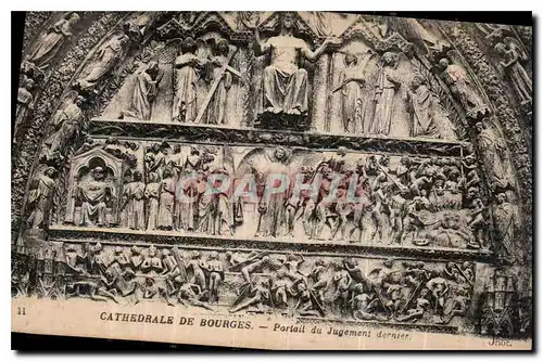 Ansichtskarte AK Cathedrale de Bourges Portail du Jugement dernier