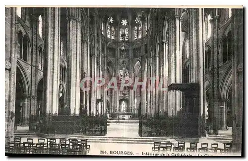 Cartes postales Bourges interieur de la Cathedrale