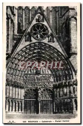 Ansichtskarte AK Bourges Cathedrale Portail Central