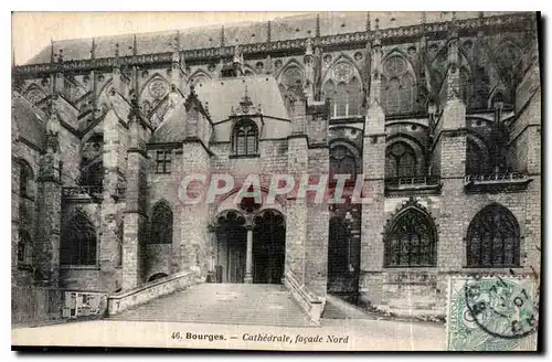 Ansichtskarte AK Bourges Cathedrale facade nord