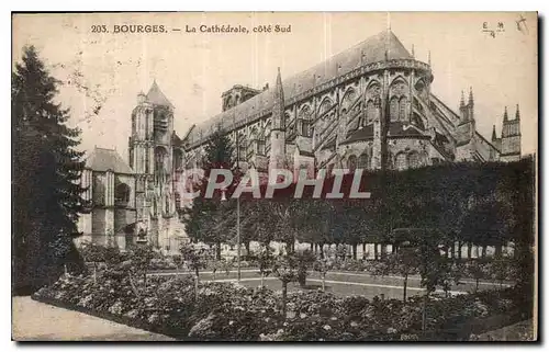 Ansichtskarte AK Bourges La Cathedrale cote Sud