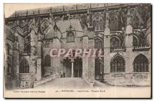 Ansichtskarte AK Bourges Cathedrale Facade Nord