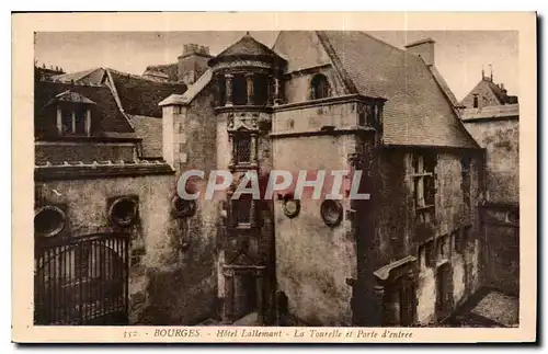 Cartes postales Bourges Hotel Lallemant La Tourelle et Porte d'entree