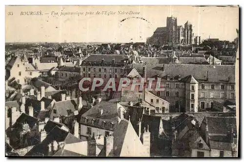 Ansichtskarte AK Bourges Vue panoramique prise de l'Eglise Notre Dame