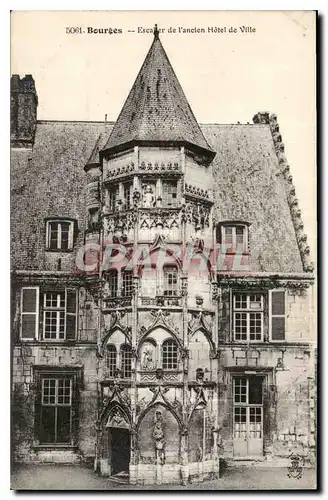 Ansichtskarte AK Bourges Escalier de l'ancien Hotel de Ville