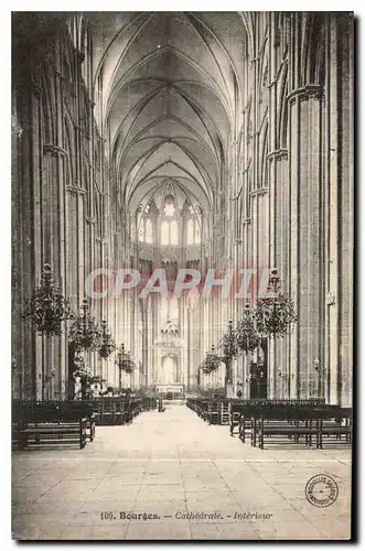 Cartes postales Bourges Cathedrale Interieur