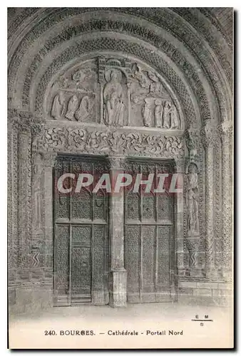 Cartes postales Bourges Cathedrale Portail Nord