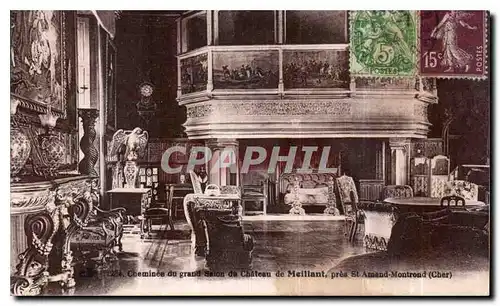 Cartes postales Cheminee du Grand Salon du Chateau de Meillant pres St Amant Montrond Cher