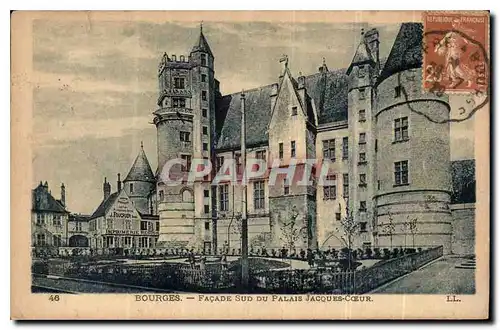 Cartes postales Bourges Facade Sud du Palais Jacques Coeur