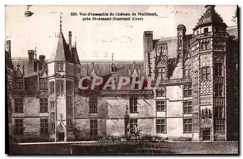 Cartes postales Vue d'ensemble du Chateau de Meillant pres St Amand Montrond Cher