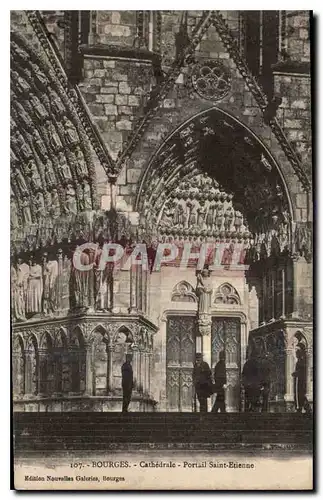 Ansichtskarte AK Bourges Cathedrale Portail Saint Etienne