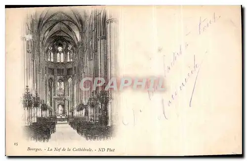 Ansichtskarte AK Bourges La Nef de la Cathedrale