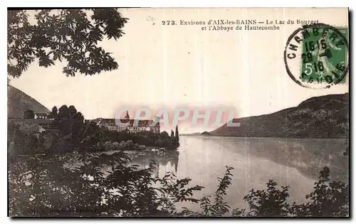 Cartes postales Environs d'Aix les Bains Le Lac du Bourget et l'Abbaye de Hautecombe