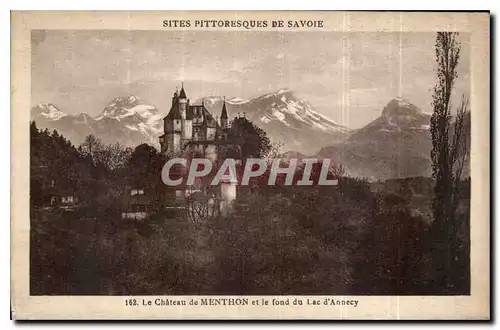 Ansichtskarte AK Sites Pittoresques de Savoie Le Chateau de Menthon et le fond du Lac d'Annecy