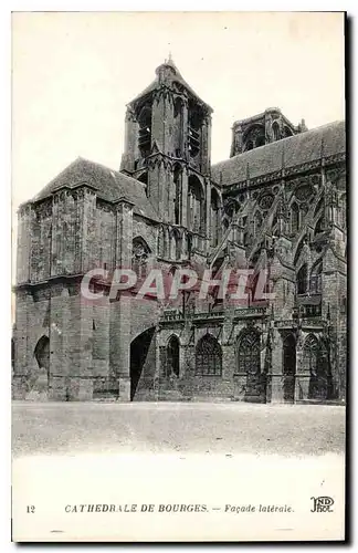 Cartes postales Cathedrale de Bourges Facade laterale