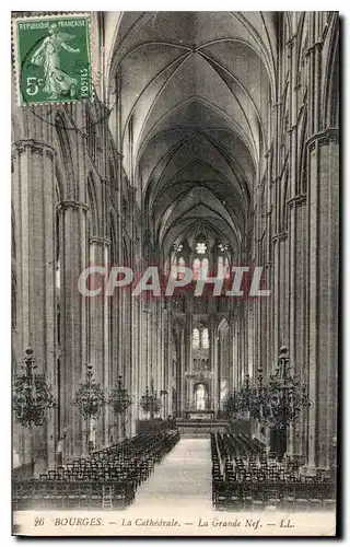 Ansichtskarte AK Bourges La Cathedrale La Grande Nef