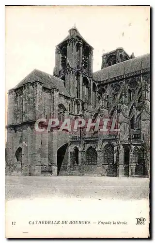 Cartes postales Cathedrale de Bourges Facade laterale