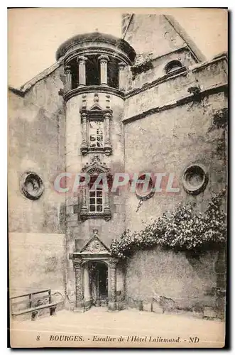 Cartes postales Bourges Escalier de l'Hotel Lallemand