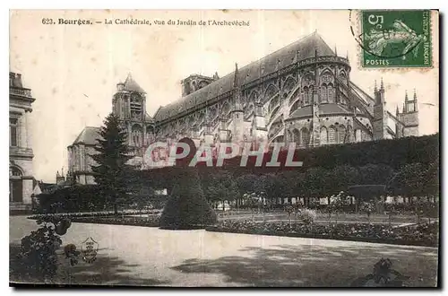 Ansichtskarte AK Bourges La Cathedrale Vue du Jardin de l'Archeveche