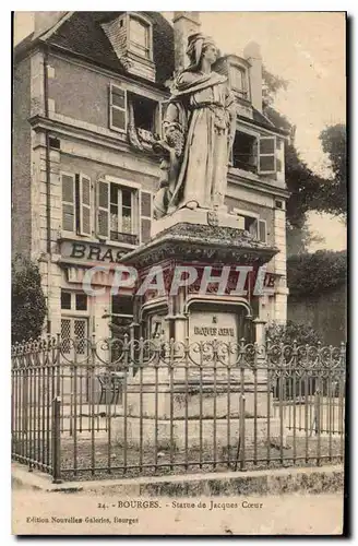 Cartes postales Bourges Statue de Jacques Coeur