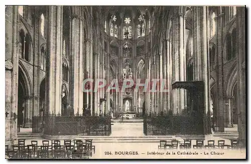 Ansichtskarte AK Bourges Interieur de la Cathedrale Le Choeur