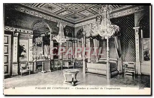 Ansichtskarte AK Palais de Compiegne Chambre a coucher de l'Imperatrice