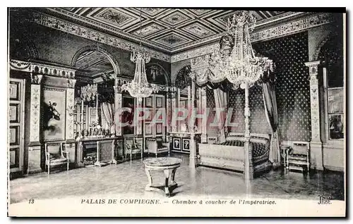 Cartes postales Palais de Compiegne Chambre a coucher de l'Imperatrice