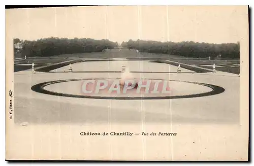 Cartes postales Chateau de Chantilly Vue des Parterres