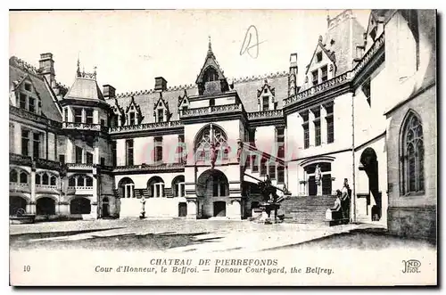 Cartes postales Chateau de Pierrefonds Cour d'Honneur le Beffroi