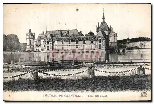 Cartes postales Chateau de Chantilly Cote sud-ouest