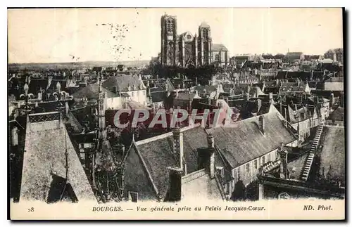 Cartes postales Bourges Vue generale prise au Palais Jacques Coeur