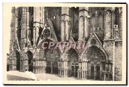 Cartes postales Cathedrale de Bourges Portails de la Facade Occidentale