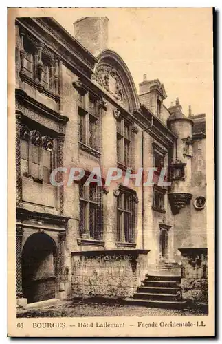 Cartes postales Bourges Hotel Lallemant Facade Occidentale