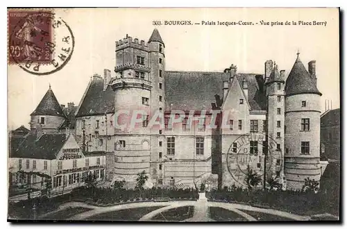 Cartes postales Bourges Palais Jacques Coeur Vue prise de la Place Berry