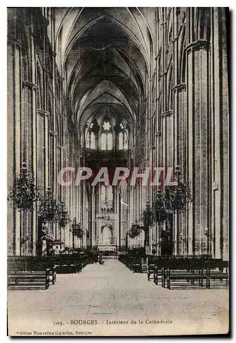 Cartes postales Bourges Interieur de la Cathedrale