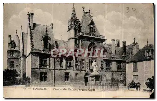 Cartes postales Bourges Facade du Palais Jacques Coeur