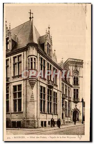 Cartes postales Bourges Hoel des Postes Facade de la Rue Moyenne