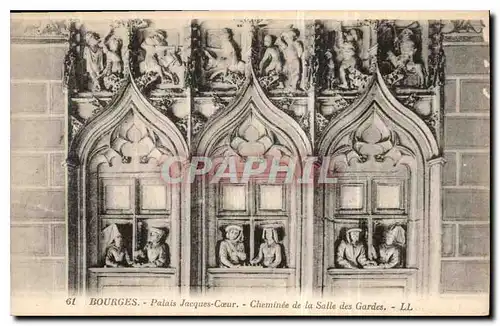 Cartes postales Bourges Palais Jacques Coeur Cheminee de la Salle des Gardes