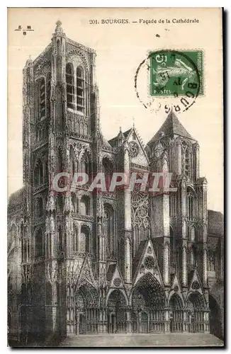 Cartes postales Bourges Facade de la Cathedrale