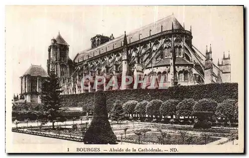 Ansichtskarte AK Bourges Abside de la Cathedrale