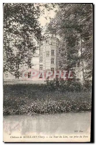 Ansichtskarte AK Chateau de Meillant cher La Tour du Lion vue prise du Parc