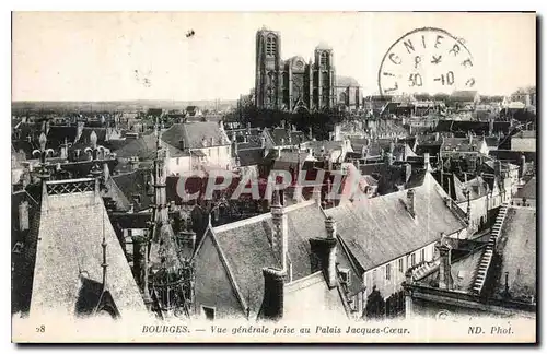 Ansichtskarte AK Bourges Vue generale prise au Palais Jacques Coeur