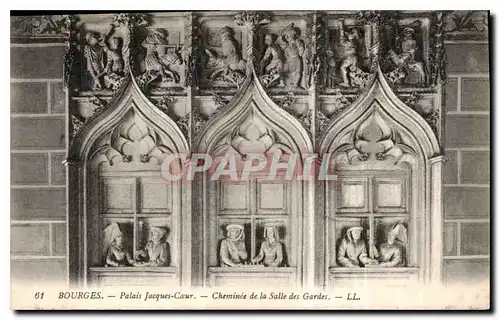 Ansichtskarte AK Bourges Palais Jacques Coeur Cheminee de la Salle des Gardes